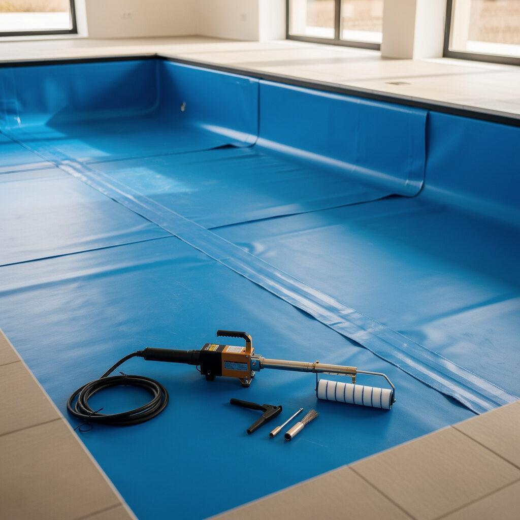 Schwimmbadfolien verschweißen – Folienbau24